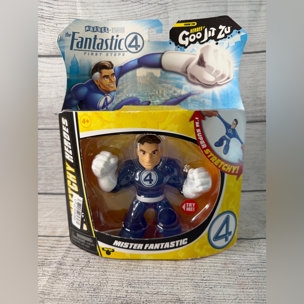 Mister Fantastic Stretch Figure - Fantastic 4 Kids Toy - Blue